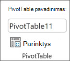 „Excel“ juostelės vaizdas