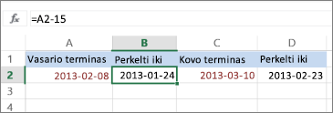 apskaičiuokite datą