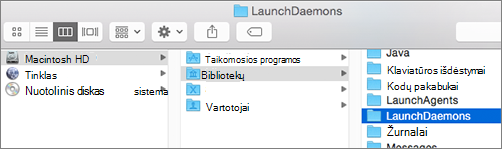 Browse to the Library folder and then the LaunchDaemons folder