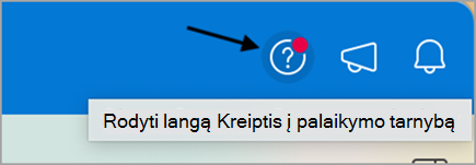 Kreipkitės į palaikymo tarnybą naudodami 