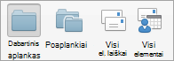 Rodomos pašto ieškos parinktys
