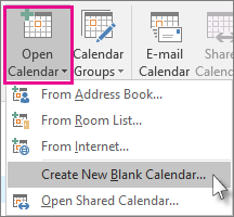 Create a new blank calendar
