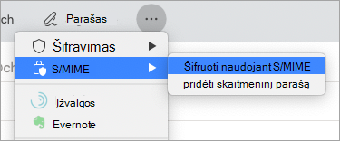 Šifruoti naudojant S/MIME