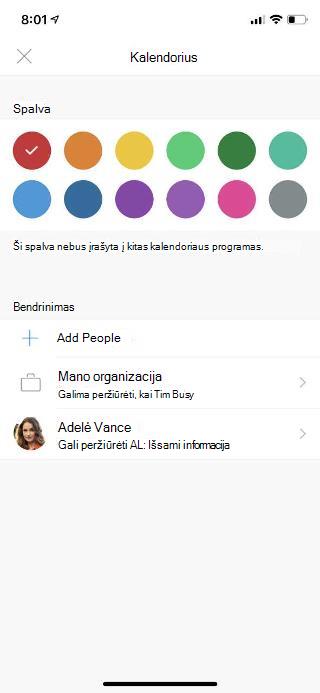 Rodomas mobiliojo telefono ekranas su 