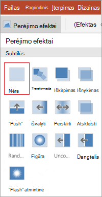 Perėjimų šalinimas