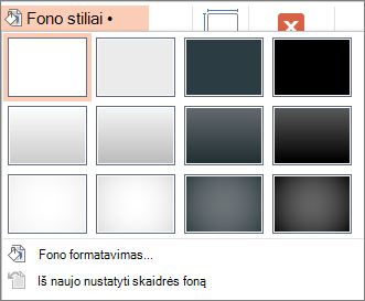 „PowerPoint“ fono stiliai