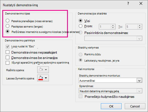 rodomas automatiškai paleidžiamas „PowerPoint“ dialogo langas