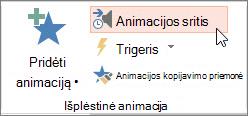 Atidarykite animacijos sritį