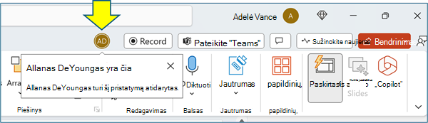 Ekrano kopija, kurioje rodomas 