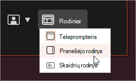 Meniu Rodymas