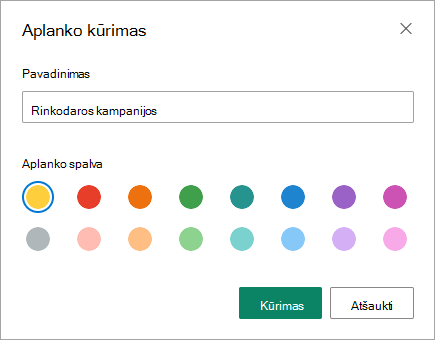 Galite įvesti naujo aplanko pavadinimą modernios 