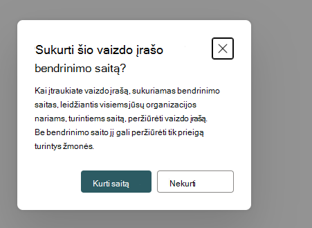 Kurti bendrinimo saitą
