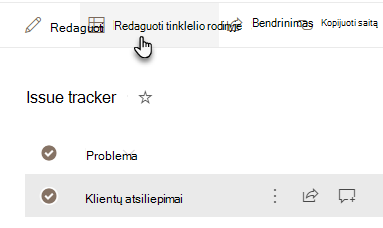 Redaguoti tinklelio rodinyje