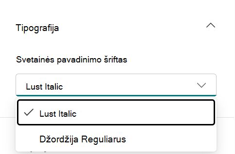 antraštės tipografija