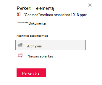 Perkelti į aplanką