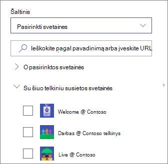 Pasirinkti svetaines