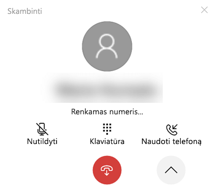 Išplėstas skambučio langas.