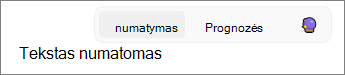 Teksto numatymas programoje 