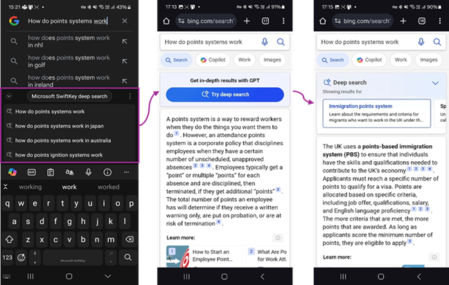 Microsoft SwiftKey gili paieška2