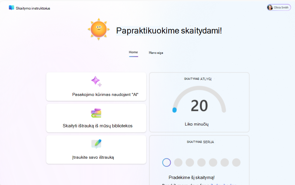 skaitymo pagalbinė priemonė