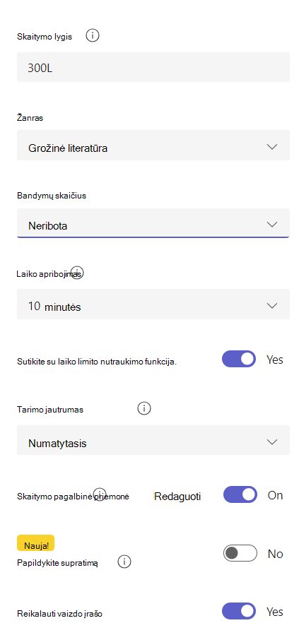 skaitymo raida