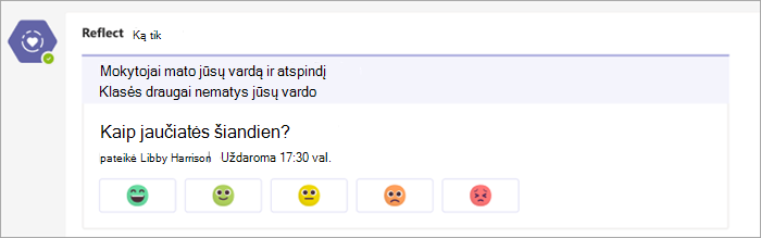 Registracija klasėje 