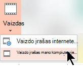 Pasirinkite vaizdo įrašą > mano kompiuteryje