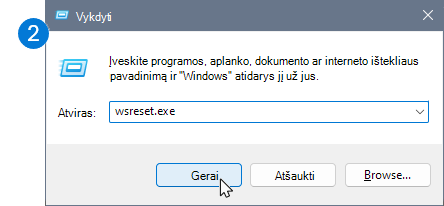 Ekrano kopija, kurioje rodomas logotipas ir komandinė eilutė.