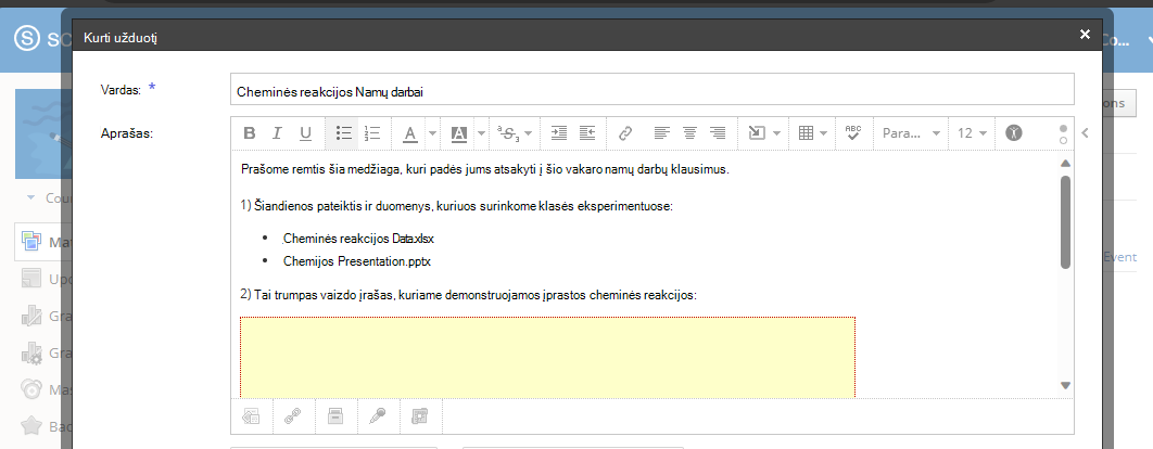 Susiekite arba įdėkite 
