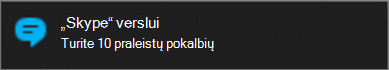 Gaukite pranešimus apie praleistus pranešimus naudodami 