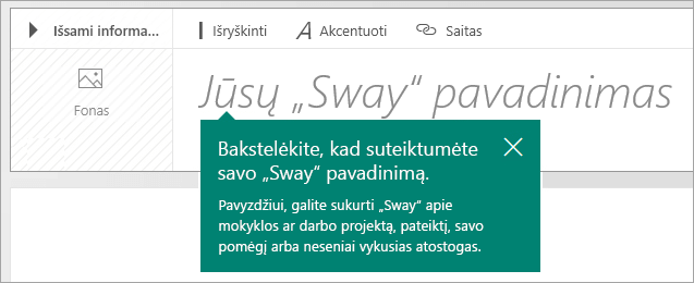 Pavadinimo eilutė „Sway“ siužete