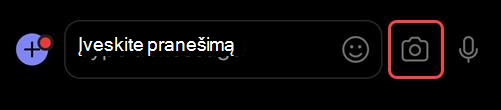 Prieiga prie kameros bakstelėdama kūrimo lauko dešinėje esantį vaizdą.