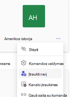 Įtraukti narį