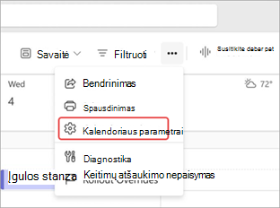 Kalendoriaus parametrų 