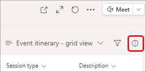 Location of Info icon