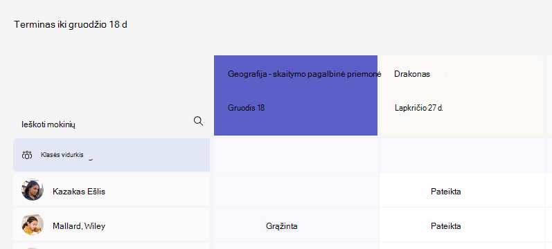 Peržiūrėti užduotį