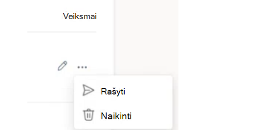 Post drafts action menu
