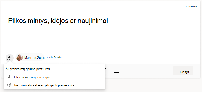 Sąsaja, skirta įtraukti žmones į savo siužeto įrašą 