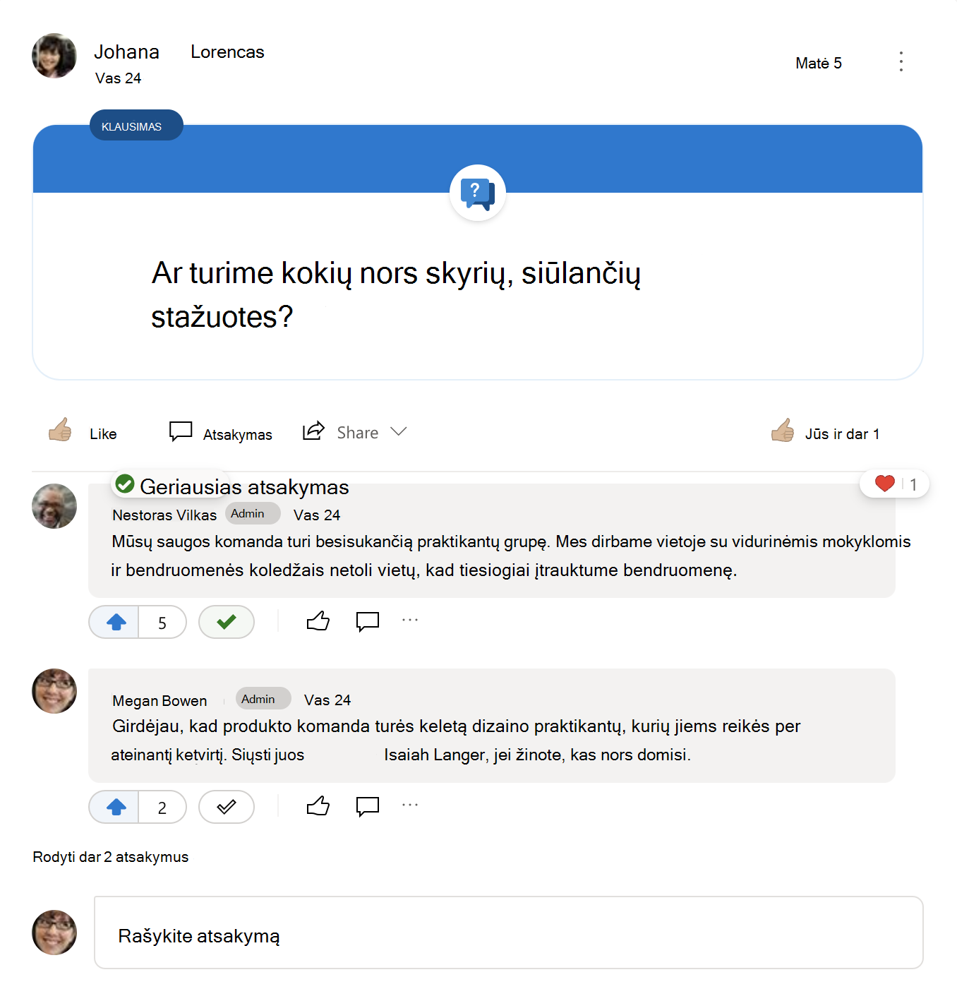 Geriausias atsakymas į 