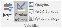 Dizaino režimas juostelėje