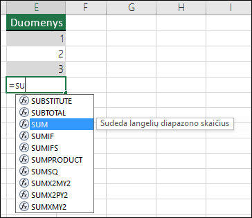Excel Formula AutoComplete