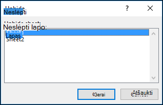 Dialogo langas Neslėpti lapų.