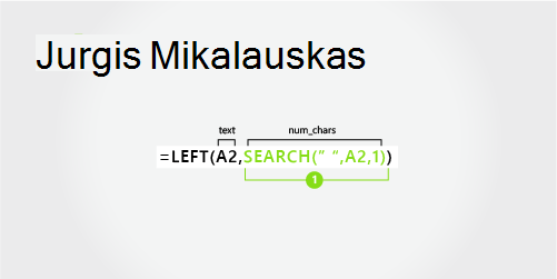 Vardo išskleidimo formulė
