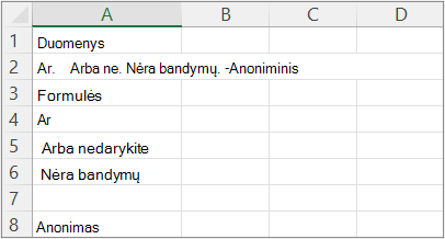 5 pavyzdžio rezultatai