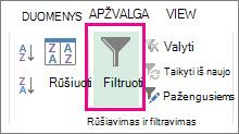 Filtravimo mygtukas