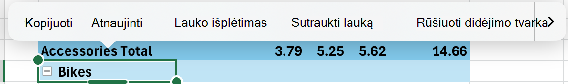 Išplėsti arba sutraukti 