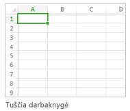 Nauja tuščia darbaknygė