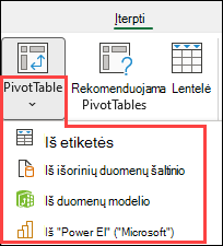 Select PivotTable Source