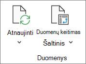 „Excel“ juostelės vaizdas