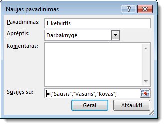 Dialogo langas Naujas pavadinimas